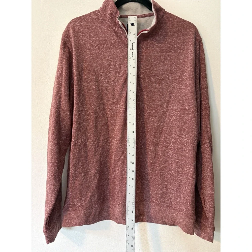 Johnnie-O Sully Quarter Zip Sweater Men's Large Red Wrinkle Resistant Outdoors